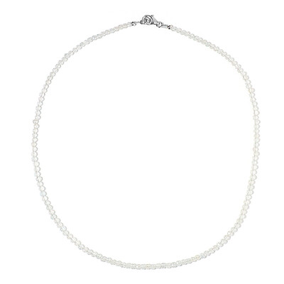 Collana in argento con Topazio Bianco