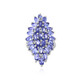 Anello in argento con Tanzanite