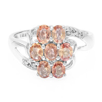 Anello in oro con Zaffiro Padparadscha (non riscaldato) (AMAYANI)