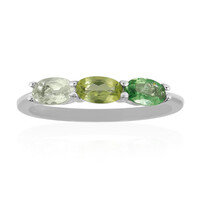 Anello in argento con Tsavorite della Tanzania