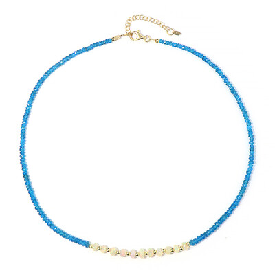 Collana in argento con Apatite Blu Neon