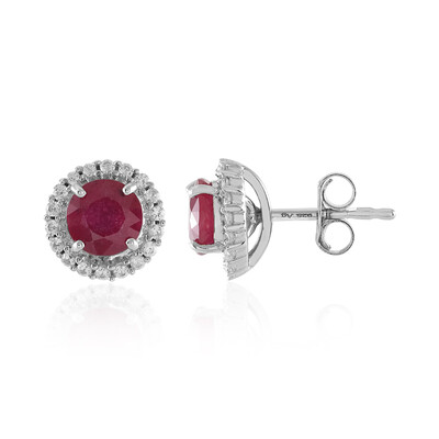 Orecchini in argento con Rubino del Madagascar