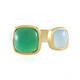 Anello in argento con Onice Verde