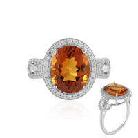 Anello in argento con Citrino Madeira