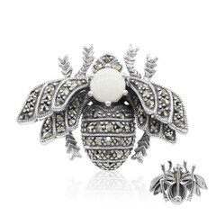 Spilla in argento con Opale Bianco