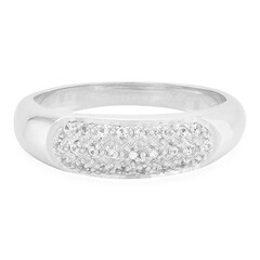 Anello in argento con Zaffiro Bianco