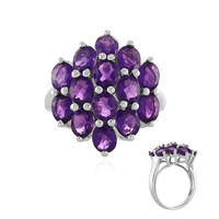 Anello in argento con Ametista Zambiana