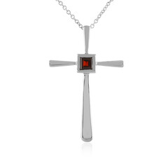 Collana in argento con Granato Mozambico