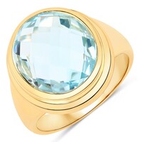Anello in argento con Topazio Blu Cielo