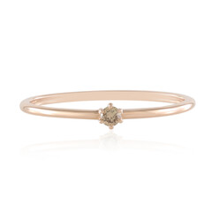 Anello in oro con Diamante Champagne SI1