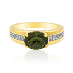 Anello in argento con Moldavite