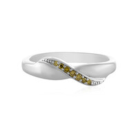 Anello in argento con Diamante Giallo I4