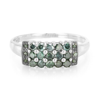 Anello in argento con Diamante Fancy