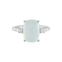 Anello in argento con Calcedonio Acqua