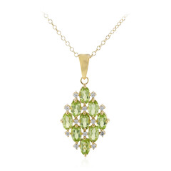 Collana in argento con Peridoto della Birmania