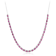 Collana in argento con Rodolite