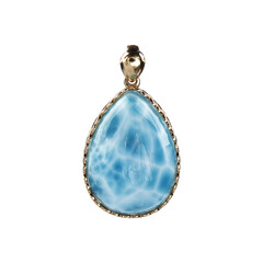 Ciondolo in oro con Larimar
