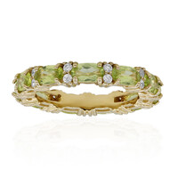 Anello in argento con Peridoto della Birmania
