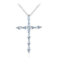 Collana in argento con Topazio Blu Cielo