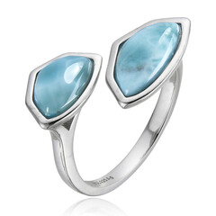 Anello in argento con Larimar