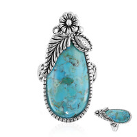 Anello in argento con Turchese Kingman Mohave Blu (Art of Nature)