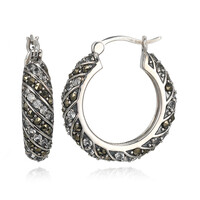 Orecchini in argento con Topazio Bianco
