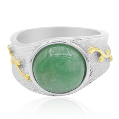 Anello in argento con Giadeite Verde