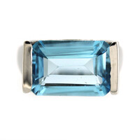 Anello in argento con Topazio Blu Cielo