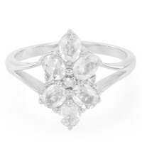 Anello in argento con Zaffiro Bianco