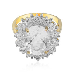 Anello in argento con Topazio Bianco