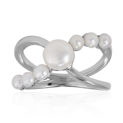 Anello in argento con Perla di Acqua Dolce (TPC)