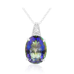 Collana in argento con Quarzo Mistico Blu