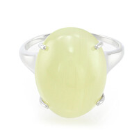 Anello placcato in platino con Aragonite Capillitas