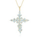Collana in argento con Topazio Blu Cielo