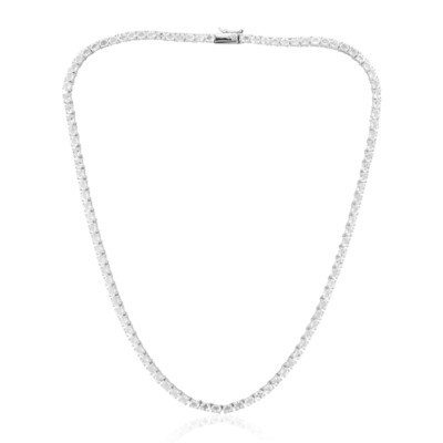 Collana in argento con Topazio Bianco