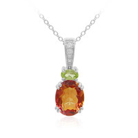 Collana in argento con Quarzo Mistico Crepuscolo