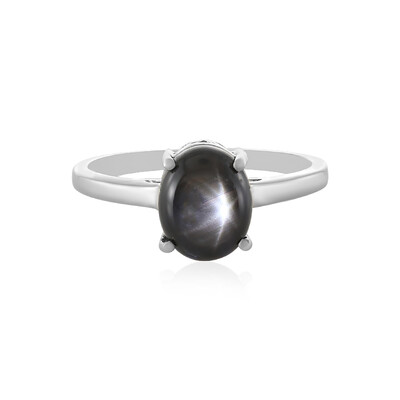 Anello in argento con Zaffiro Stellato Nero