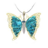 Collana in argento con Turchese Kingman Mohave Blu (Dallas Prince Designs)