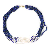 Collana in argento con Lapislazzuli (Riya)