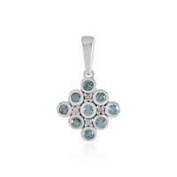 Ciondolo in oro con Diamante Blu I1