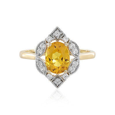 Anello in oro con Berillo Giallo