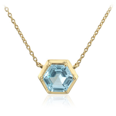 Collana in argento con Topazio Blu Cielo