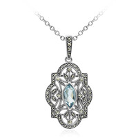 Collana in argento con Topazio Blu Cielo