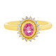 Anello in argento con Zaffiro Rosa