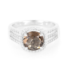 Anello in argento con Quarzo Fumè