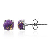 Orecchini in argento con Turchese Kingman Mohave Porpora
