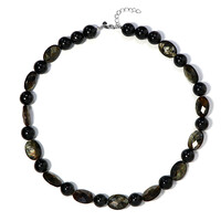 Collana in argento con Mica Dorata