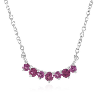 Collana in argento con Rodolite
