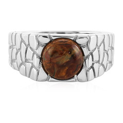 Anello in argento con Pietersite Dorata
