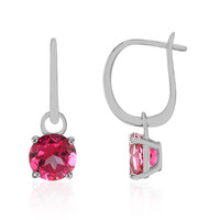Orecchini in argento con Topazio Rosa